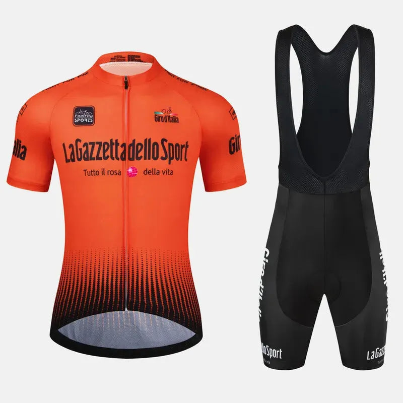 Loop road bike short sleeve cycling suit in breathable polyester fabric.