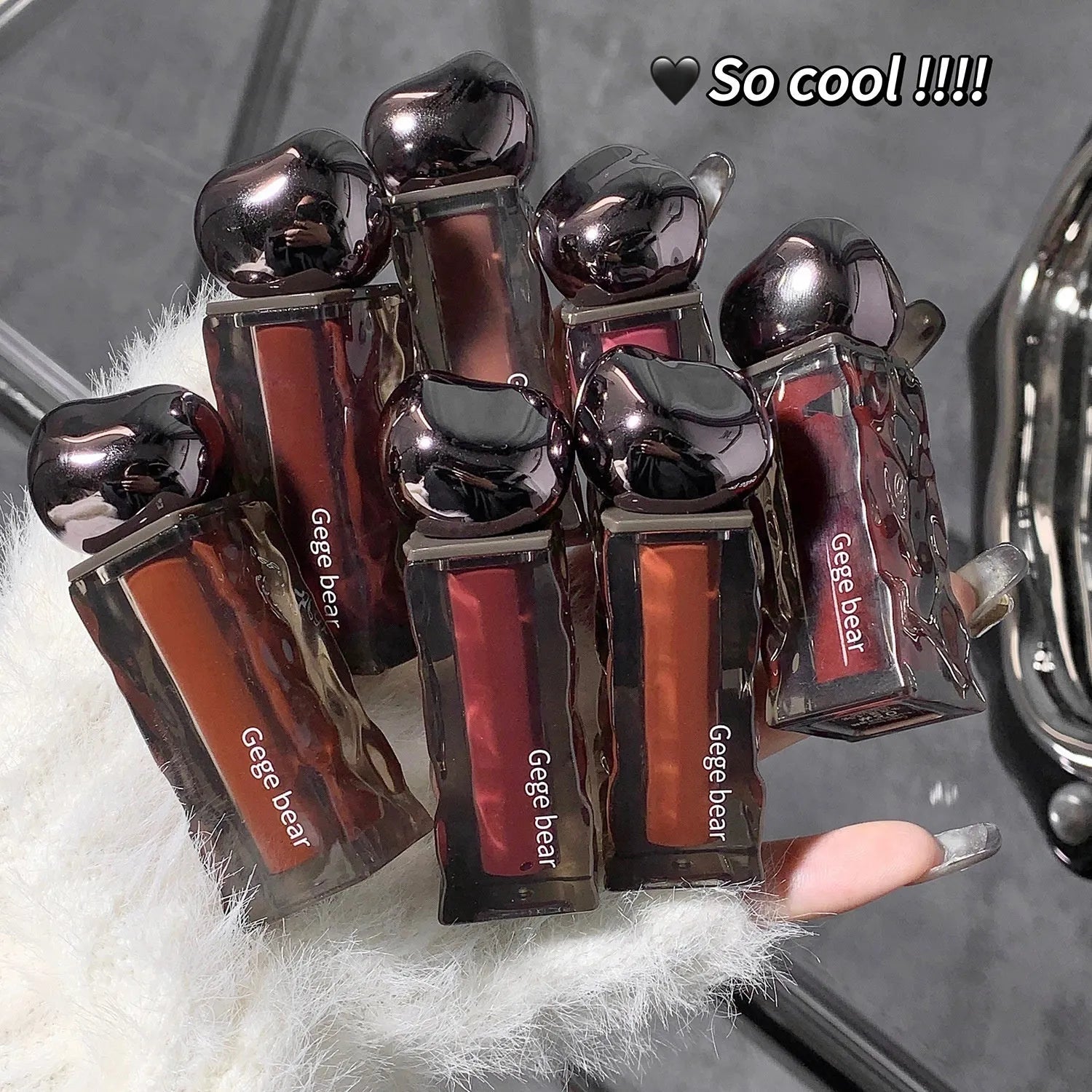 Glacier Lava Lip Lacquer mirror makeup gloss with seven colour options