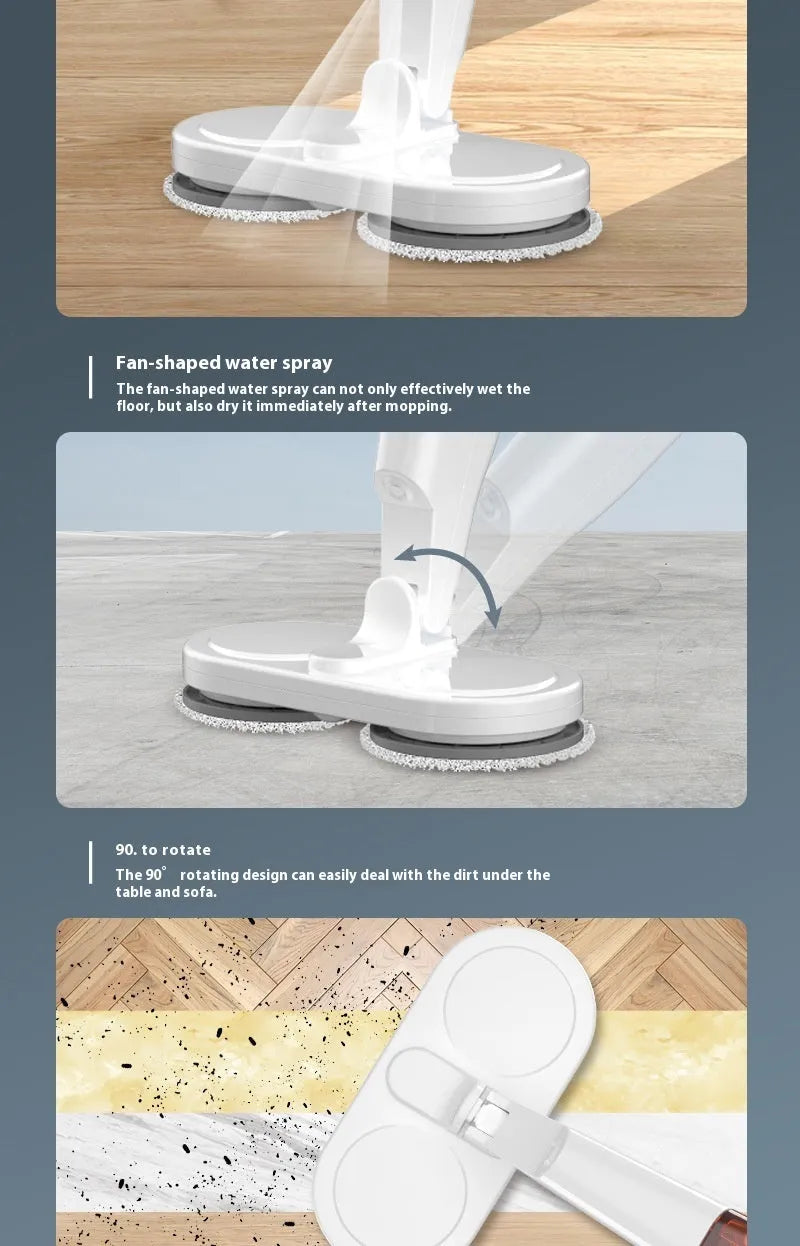 Wireless sweeping and mopping all-in-one machine with USB charging port and water tank