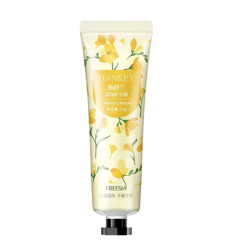 30g tube of fruit hand cream for moisturising dry skin with multiple scent options