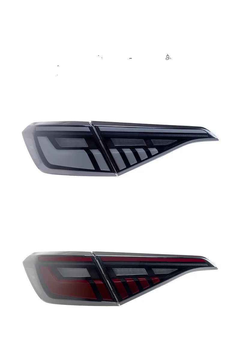 11th generation Honda Civic LED taillight assembly set showing black and red colour option with integrated lighting functions