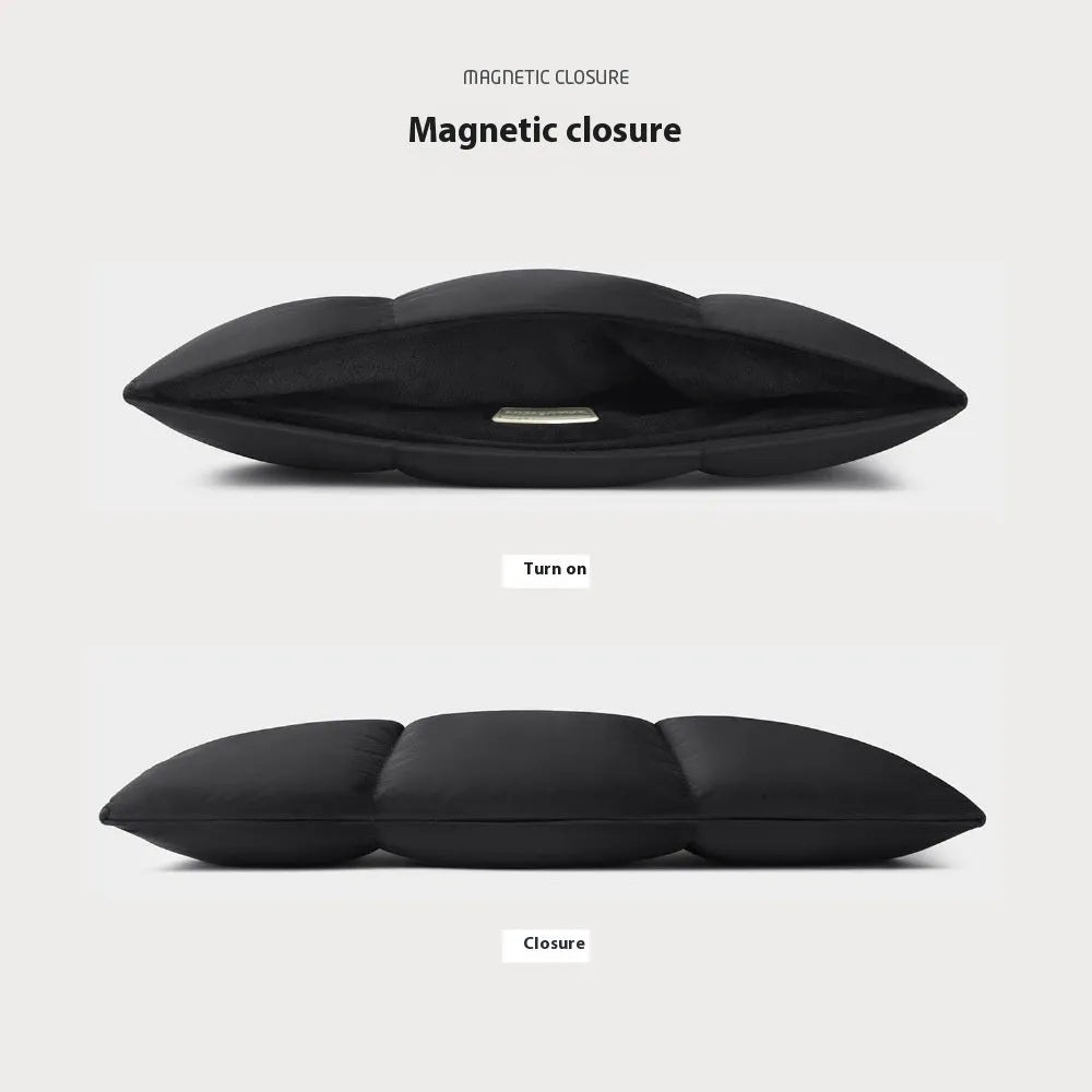 Soft fluffy polyester laptop sleeve in black or khaki for 13 to 15.6 inch laptops