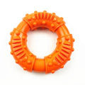 Lightweight hollow dog fetching stick toy in blue, orange, and red colours
