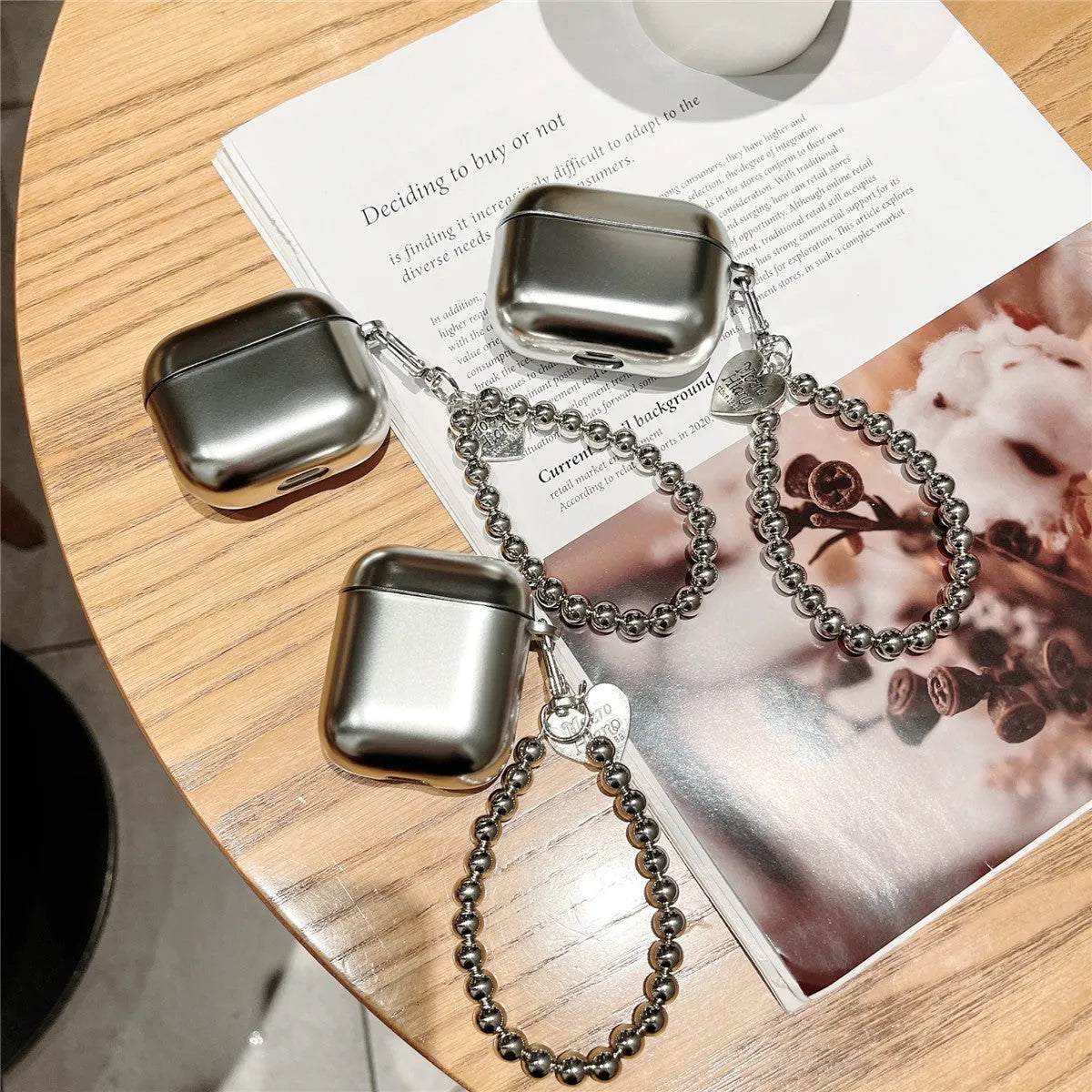 Matte plating TPU protective case for Apple AirPods, shown in a universal design.