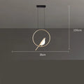 Modern minimalist magpie bird chandelier with zinc alloy and acrylic construction measuring 150cm height