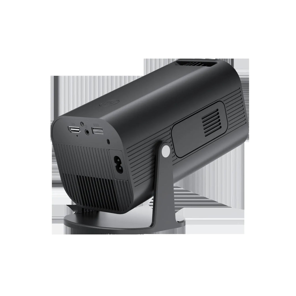 P330 portable mini projector in black and white colours with remote control and international plugs