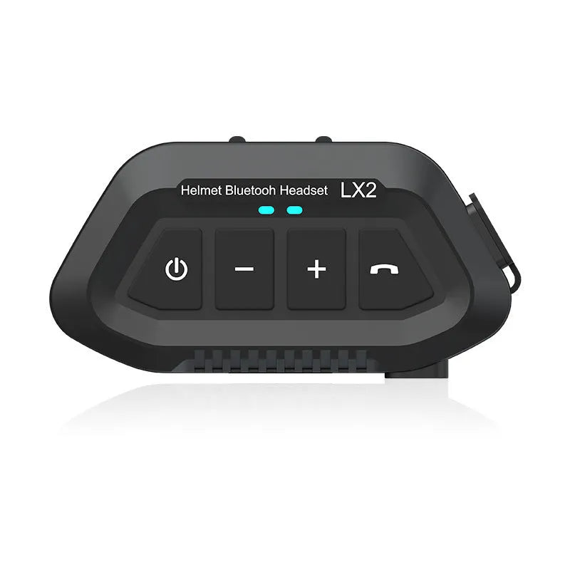 Bilateral stereo wireless rider headset in black or white with ATS chip, 15 metre range, and 25 hour battery