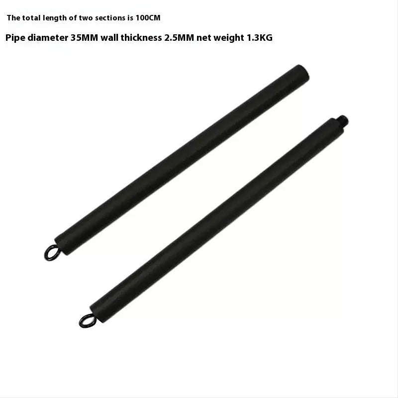 Two-segment push-and-pull yoga fitness stick with rope mechanism for pilates resistance training