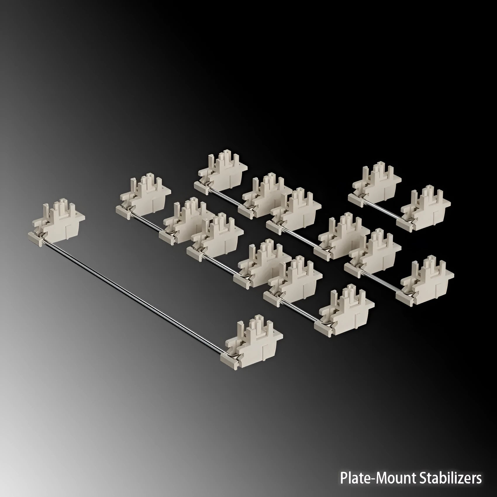 Keyboard accessories kit showing 4.3-inch display screen and satellite axis components in black and white colour options
