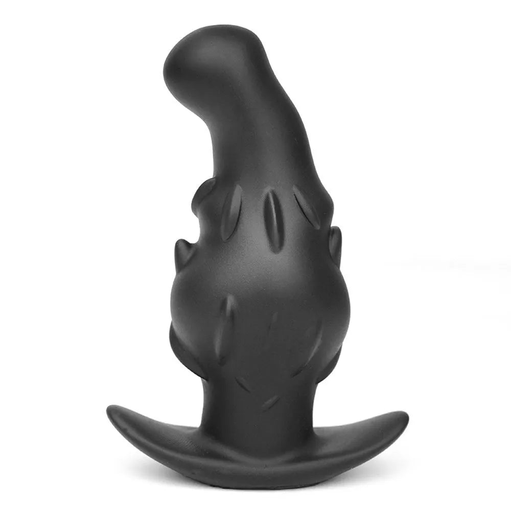 Silicone adult masturbator in purple, gold, or black colours available in S, M, L, XL sizes