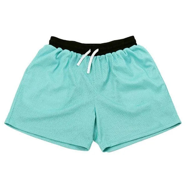 Men's black mesh quick-drying shorts for running and fitness activities