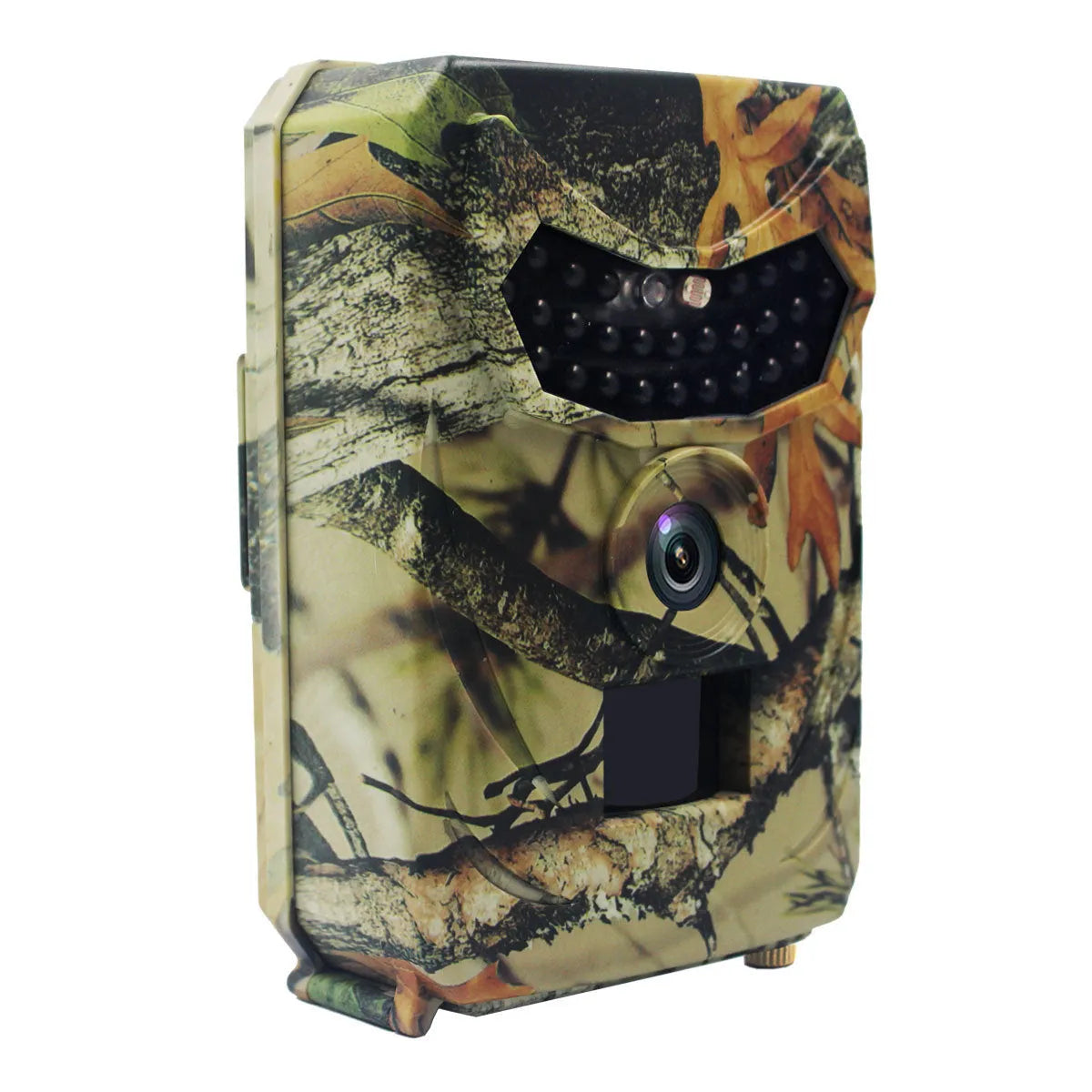 Yellow-brown 16MP hunting game camera with infrared night vision for wildlife monitoring