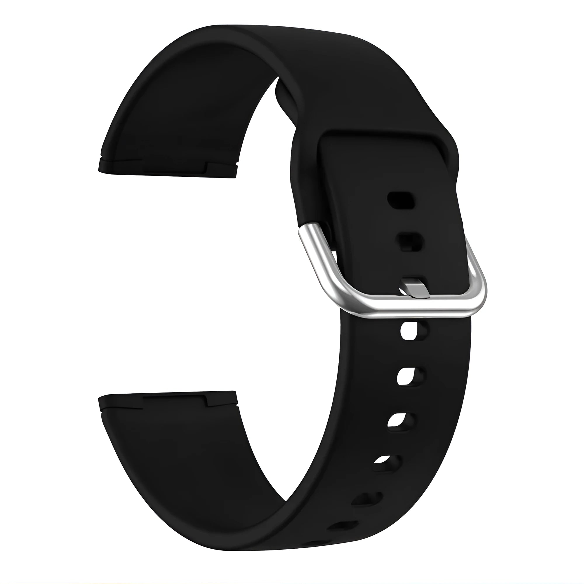 Fitbit Versa 3 and Sense 2 silicone replacement strap in multiple colours with silver buckle