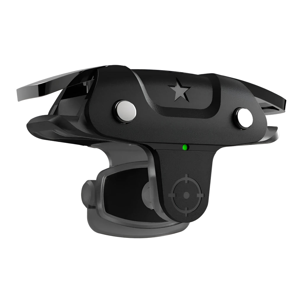 Black F5 mobile phone game controller with compact 5x2.5x2.96cm dimensions and joystick design