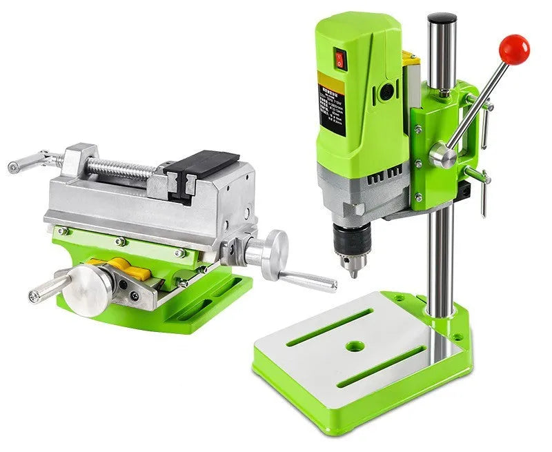 1050W mini bench drilling machine with cross bench pliers on workbench