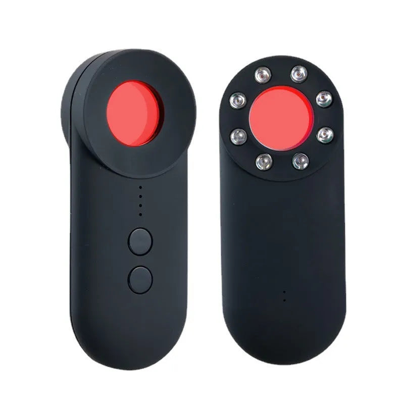 Black GPS and camera signal detector with compact ABS body and USB port.