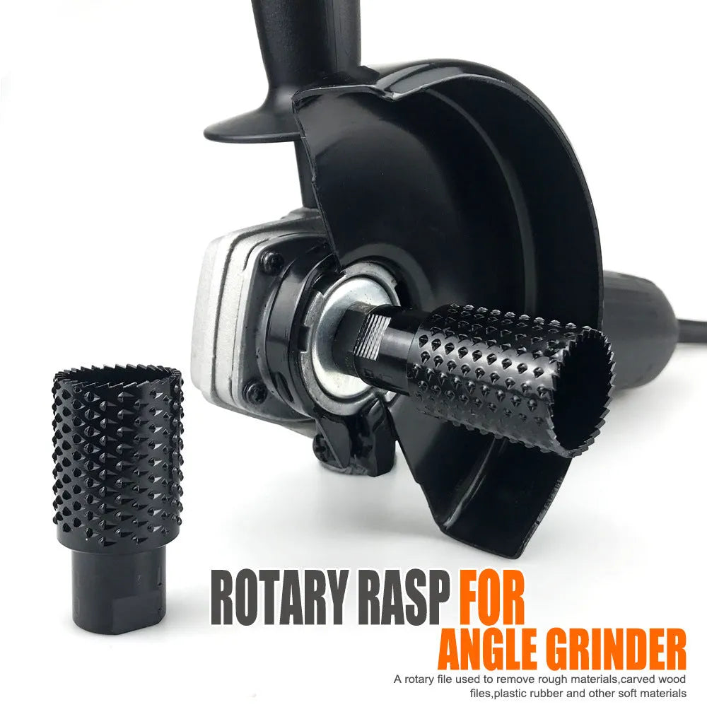 Angle grinder grinding head with spherical design and M10 M14 thread adaptors for woodworking