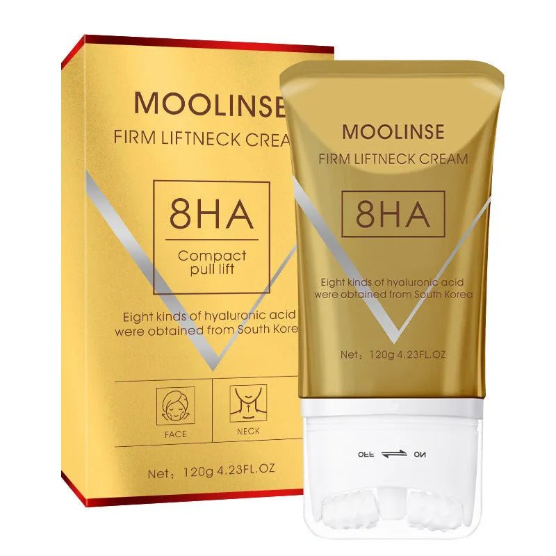 120ml neck firming cream with roll-on applicator for massage application
