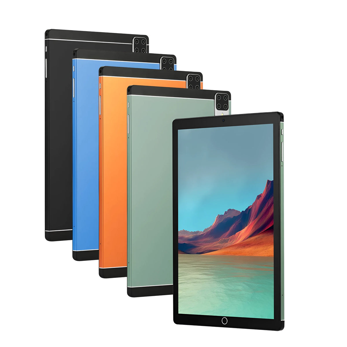 Android tablet PC with 11.6 inch IPS screen in multiple colour options showing interface