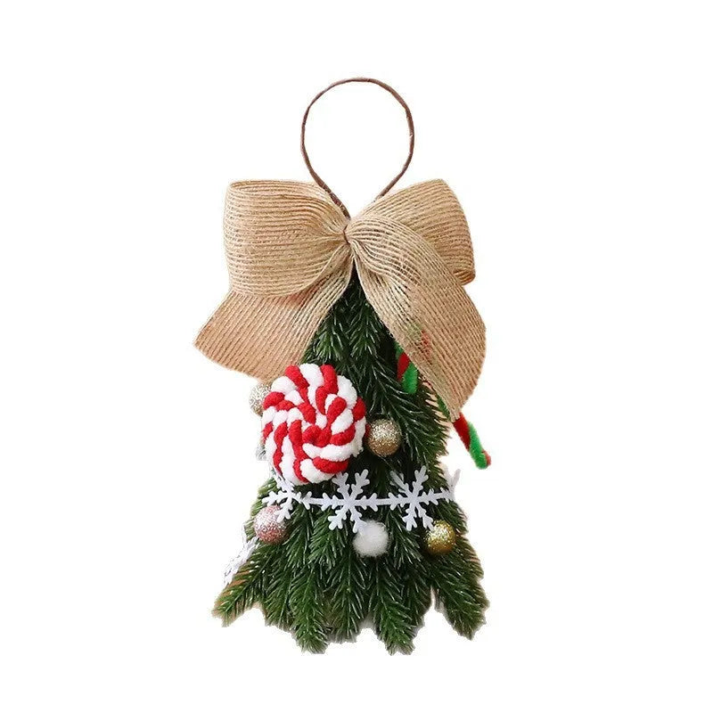 21cm mini Christmas tree ornament in PE foam, red and white snowflake or red and green elderly figure