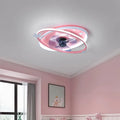 Modern blue children's bedroom chandelier with acrylic shades and remote control