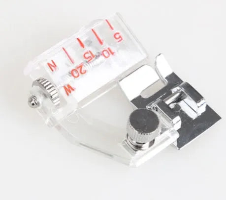 CIASSTHREE adjustable plastic and alloy bias binder presser foot for domestic sewing machine.