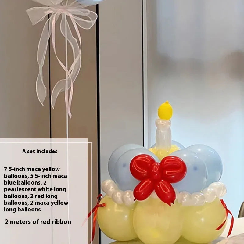 Balloon bouquet cake DIY kit with round latex balloons for party centrepieces