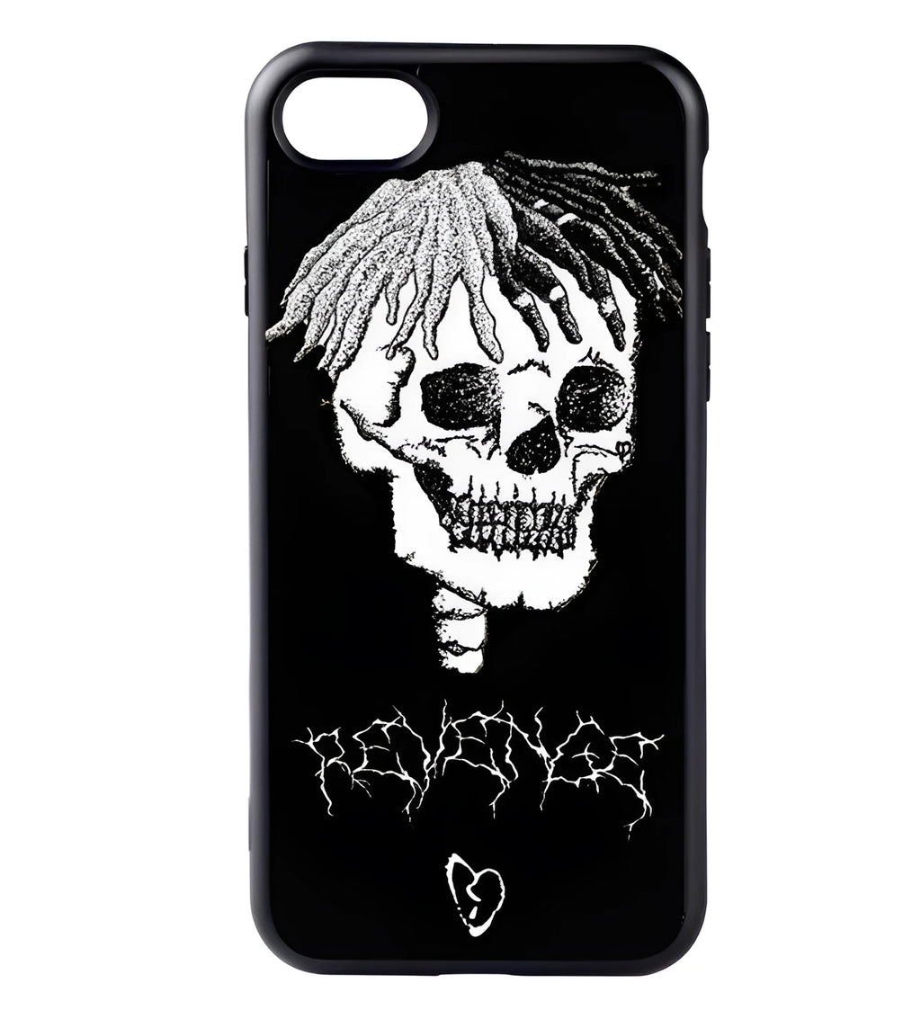 Transparent matte iPhone case with XXxtentacion design, half-wrapped with dirt-resistant anti-knock protection