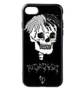 Transparent matte iPhone case with XXxtentacion design, half-wrapped with dirt-resistant anti-knock protection