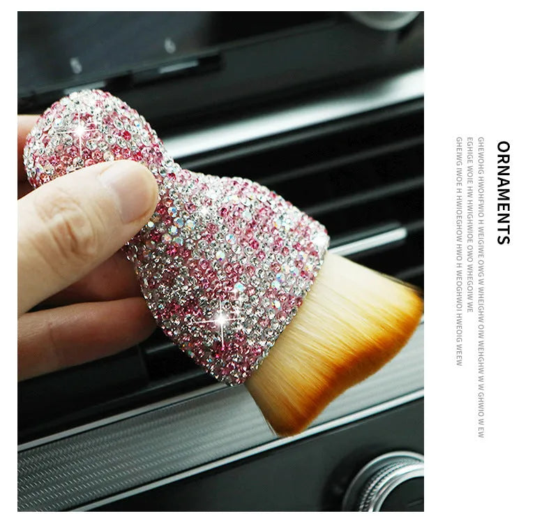 10cm car interior cleaning brush with PVC bristles for dust removal
