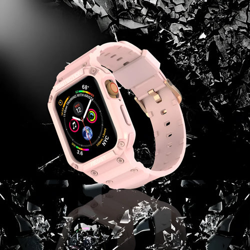 Apple Watch Series 8 TPU sport strap in multiple colours showing 38mm and 42mm size options