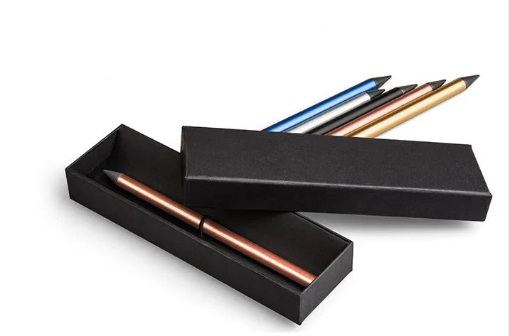 Inkless metal pen with special alloy steel 0.5mm nib in choice of five colours, with presentation box