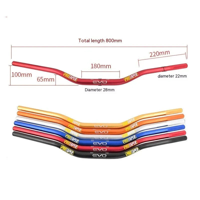Orange aluminium alloy scrambling motorcycle handlebar 80x10cm dimensions
