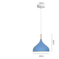 Adjustable zinc alloy pendant lamp in modern simple style with aluminium body and six colour options