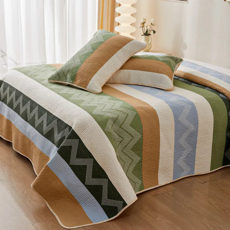 Pure cotton printed bed sheet set in modern simplicity design for 2.2 metre beds