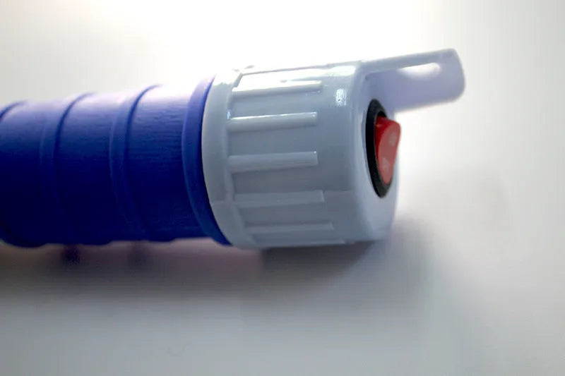 Blue manual siphon pump for fuel oil gasoline and water transfer