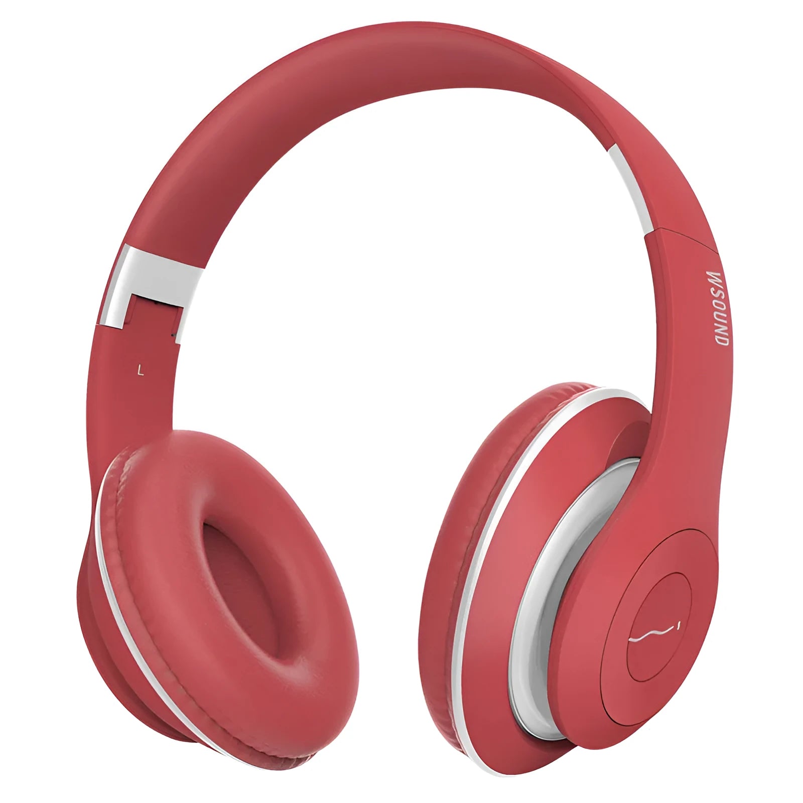 Blue and red Bluetooth wireless stereo headset with 4.2 connectivity and bilateral design