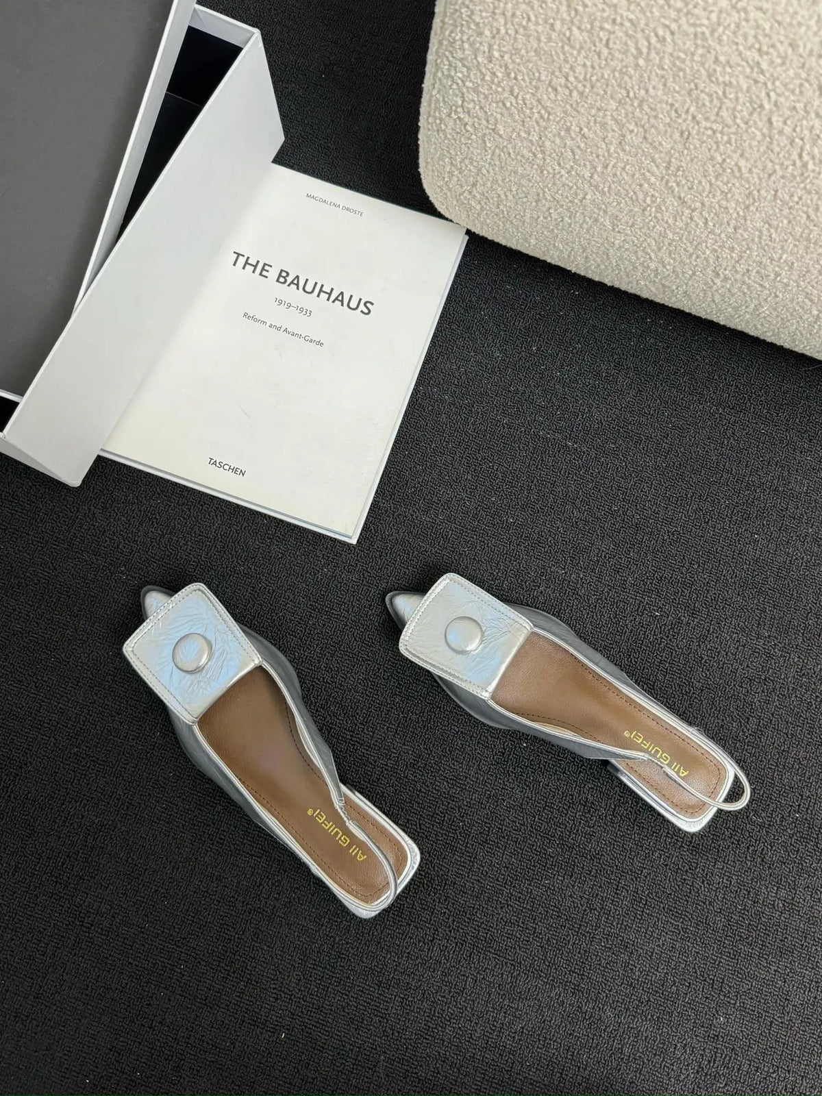 Women's low heel pointed toe sandals with an ankle strap in apricot colour.