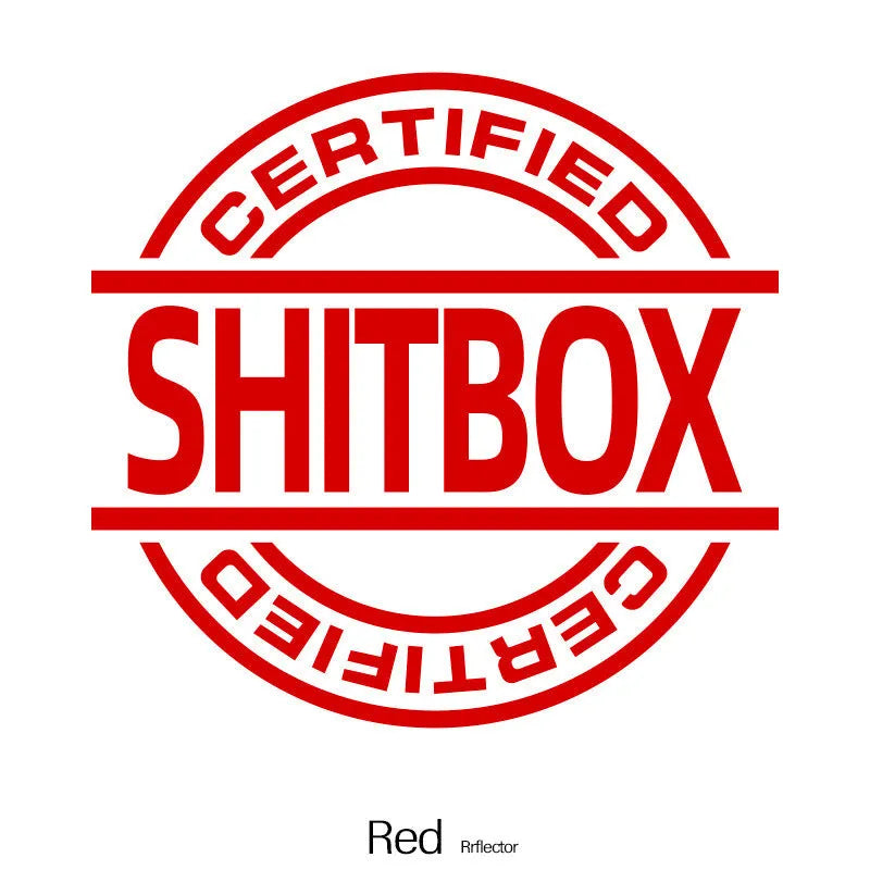 13x12cm vinyl car body sticker shown in selected colour on a vehicle panel.