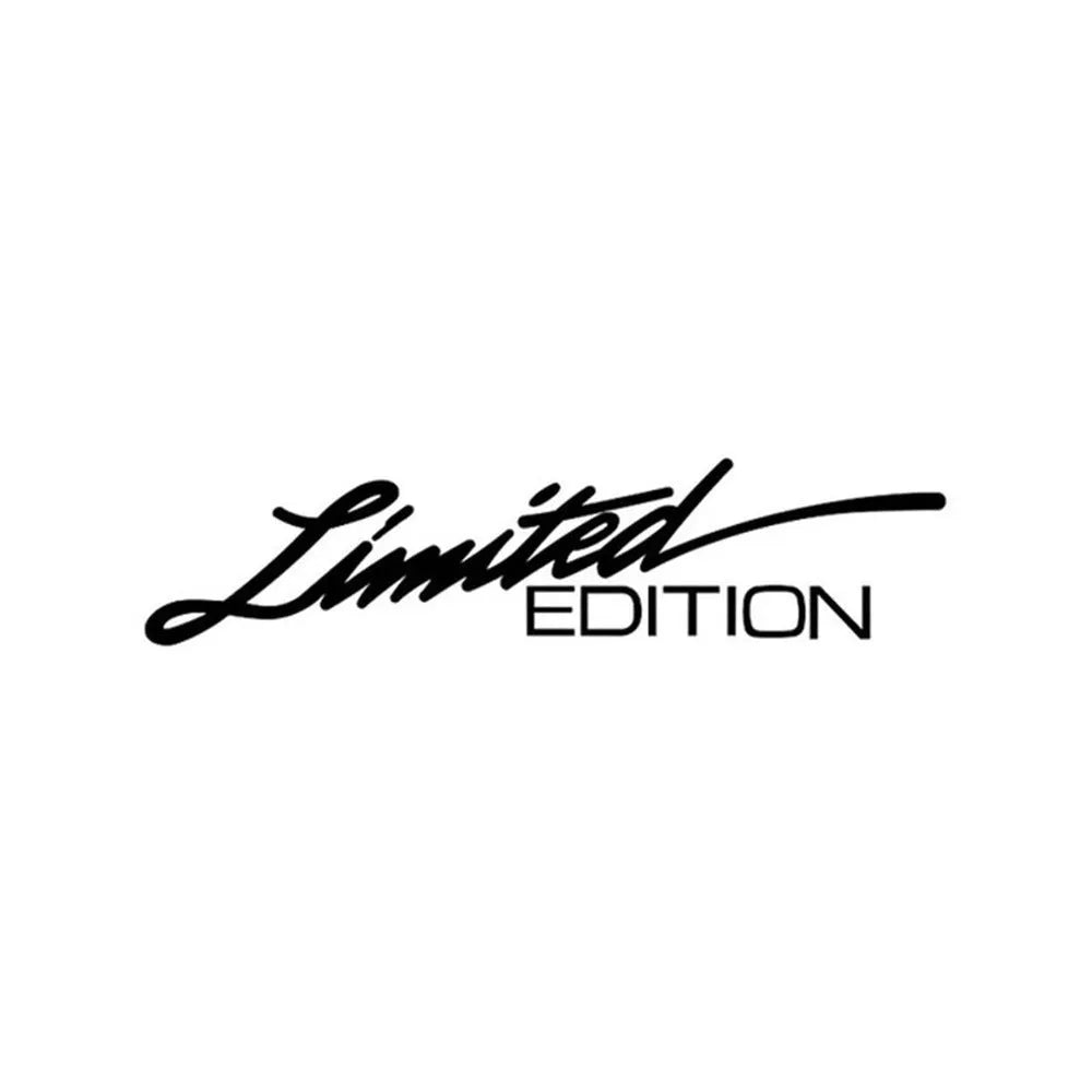 Reflective rectangular bumper sticker measuring 16cm by 3.8cm in black, white, and multi-colour options.