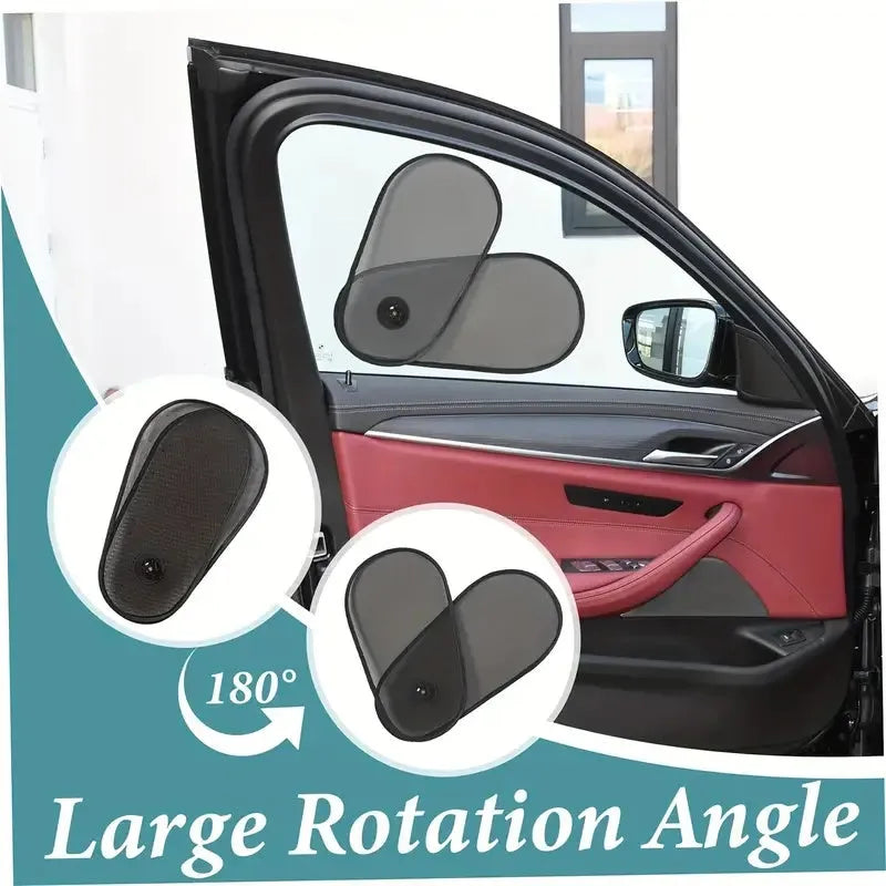 Breathable stretchy car window shade with suction cups for baby sun protection