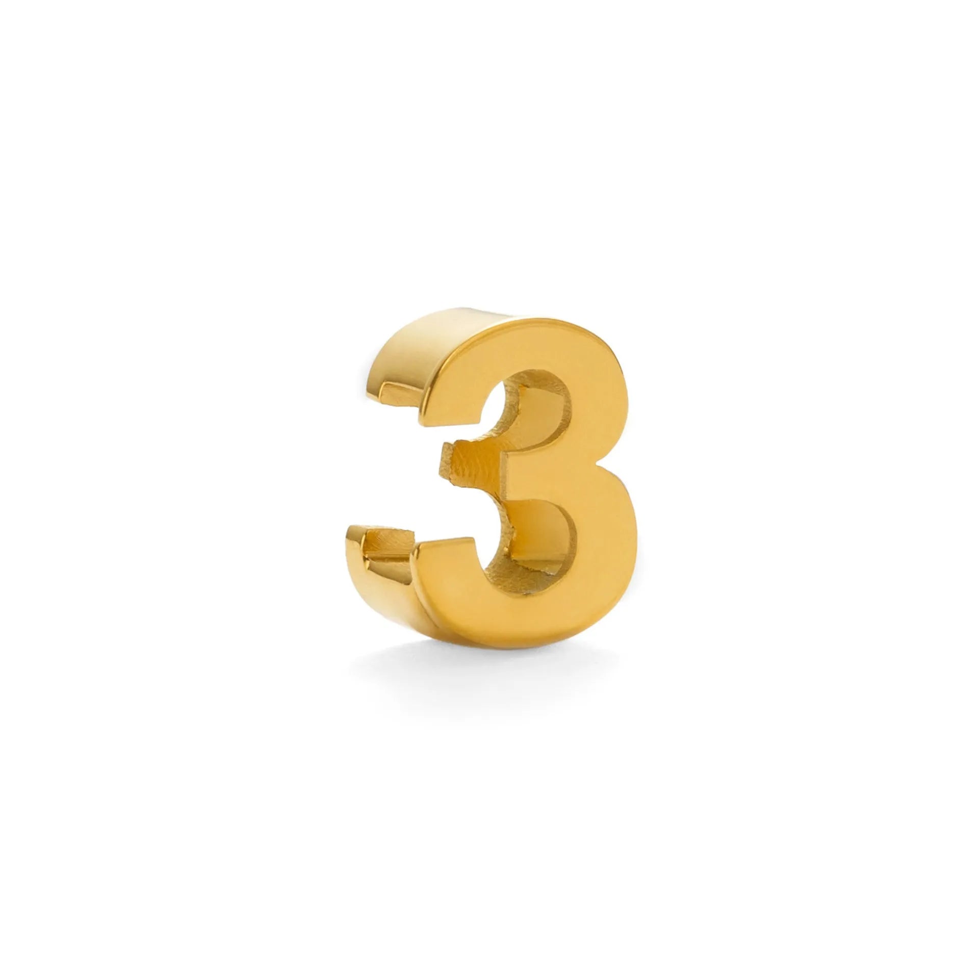 A gold and a silver titanium steel necklace with letter and number pendants on a 40.5cm chain.