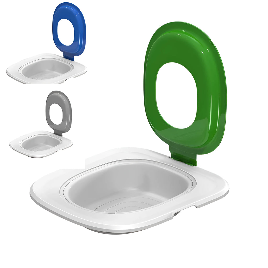 Fifth generation cat toilet training tray with removable insert in blue colour