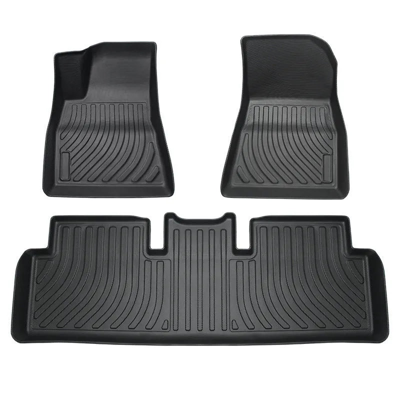 Rubber floor mats for Tesla cars with TPE footrest style for Model 3, Y, S and X vehicles