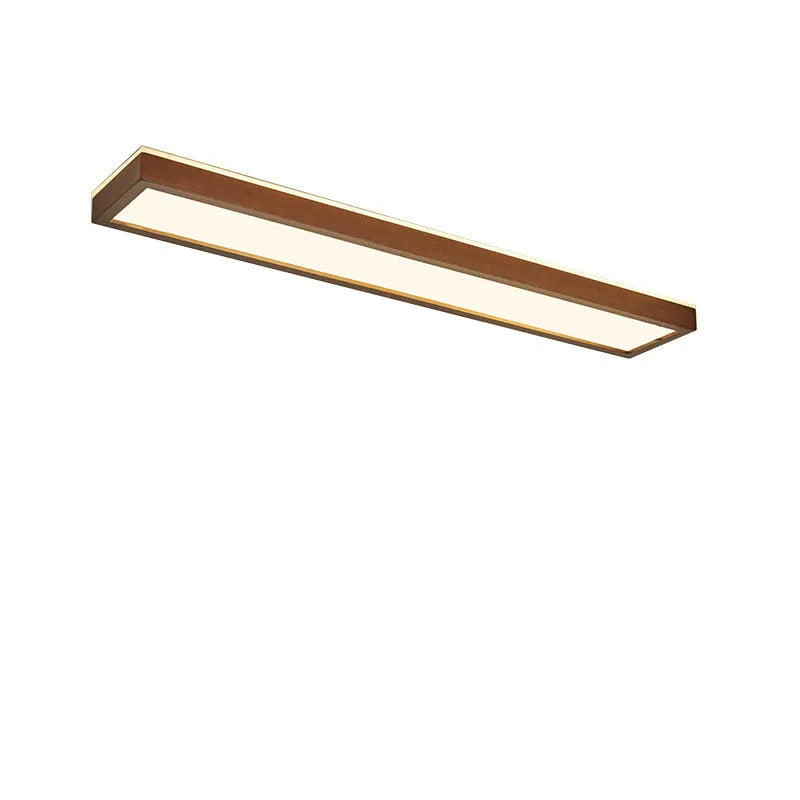 Solid wood long ceiling lamp in traditional Chinese style with linear design