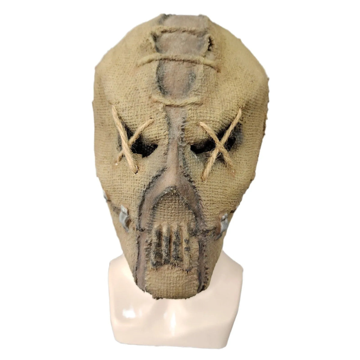 Scar skull latex horror mask head cover for Halloween costume showing 31cm height measurement