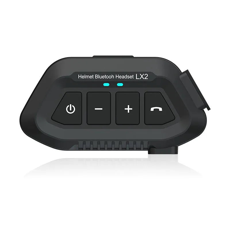 Bilateral stereo wireless rider headset in black or white with ATS chip, 15 metre range, and 25 hour battery