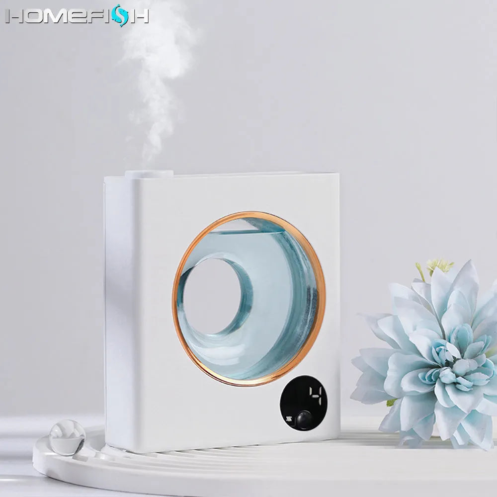 Small white wall-mounted automatic aromatherapy machine for essential oil diffusion.