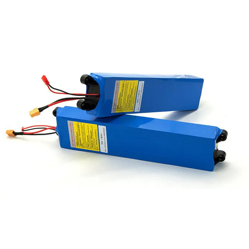 36V lithium-ion battery pack for an electric scooter with 10.4Ah, 7.8Ah, and 6.6Ah capacity options.