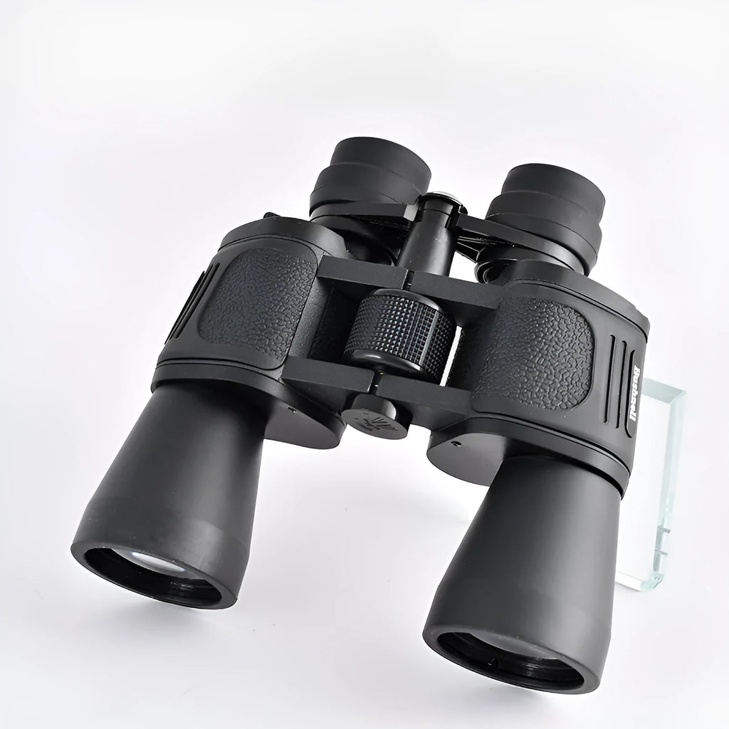 Outdoor telescope binoculars with double barrel design and continuous zoom magnification adjustment